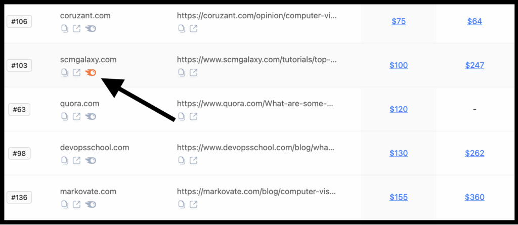 Semrush icon Google search scanner usage